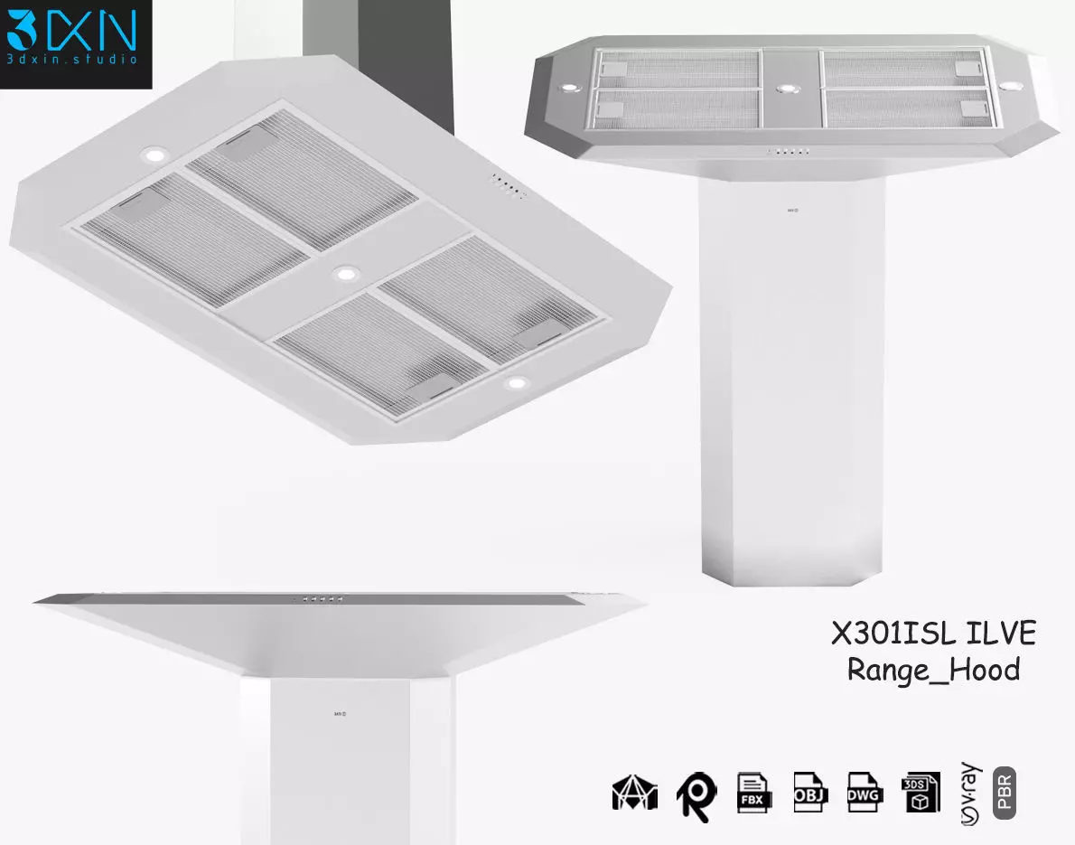 Island Range Hood X301ISL ILVE 3D model