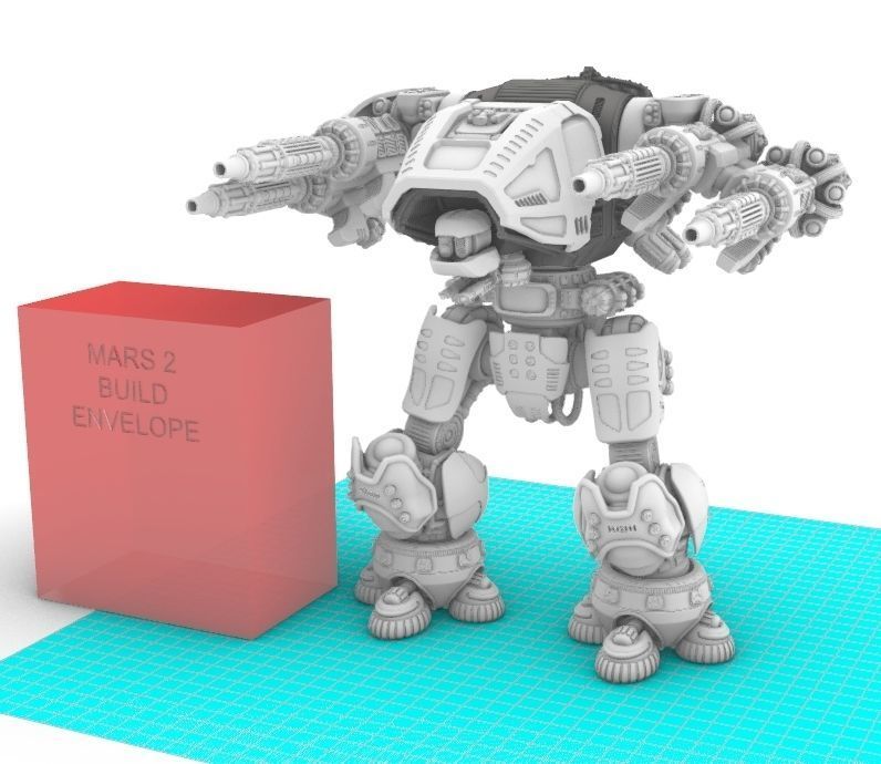 Project Gigante-Superheavy Fire Support Mech in 28mm 3D print model_2