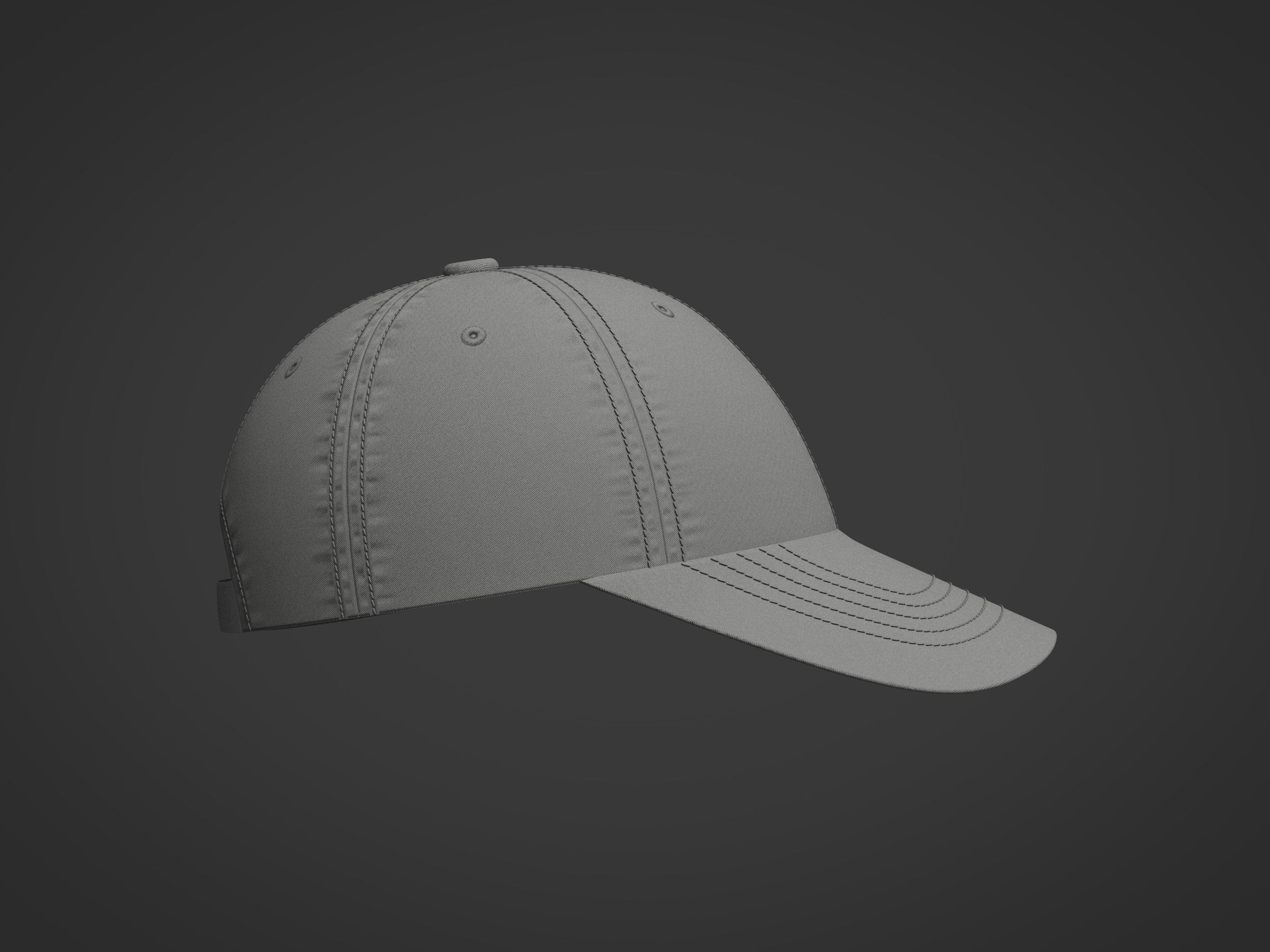 Baseball Hat 3d Model 3D model_4