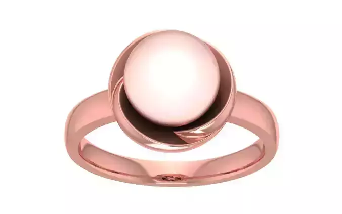 Women Pearl Ring 3dm STL OBJ FBX Render Details