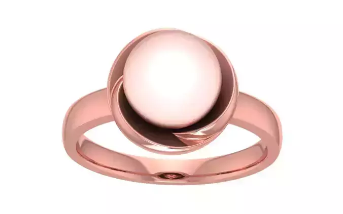 Women Pearl Ring 3dm STL OBJ FBX Render Details