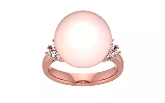 Women Pearl Ring 3dm STL OBJ FBX Render Details