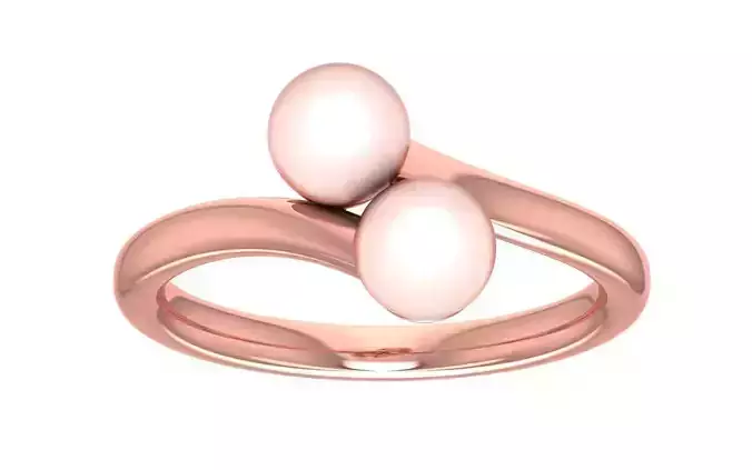 Women Pearl Ring 3dm STL OBJ FBX Render Details