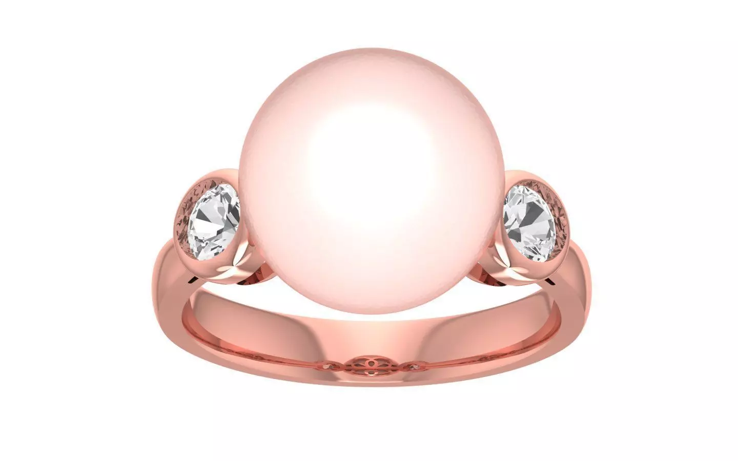 Women Pearl Ring 3dm STL OBJ FBX Render Details 3D print model