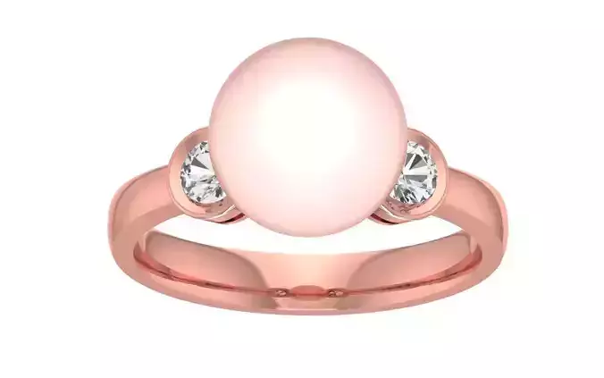 Women Pearl Ring 3dm STL OBJ FBX Render Details