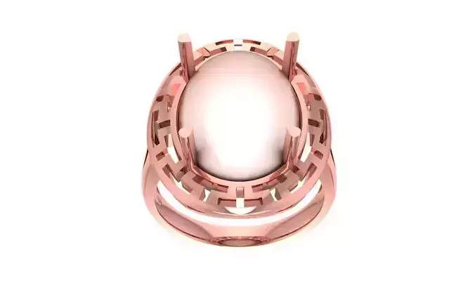Women Pearl Ring 3dm STL OBJ FBX Render Details