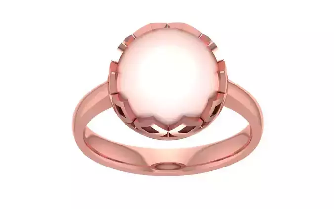 Women Pearl Ring 3dm STL OBJ FBX Render Details