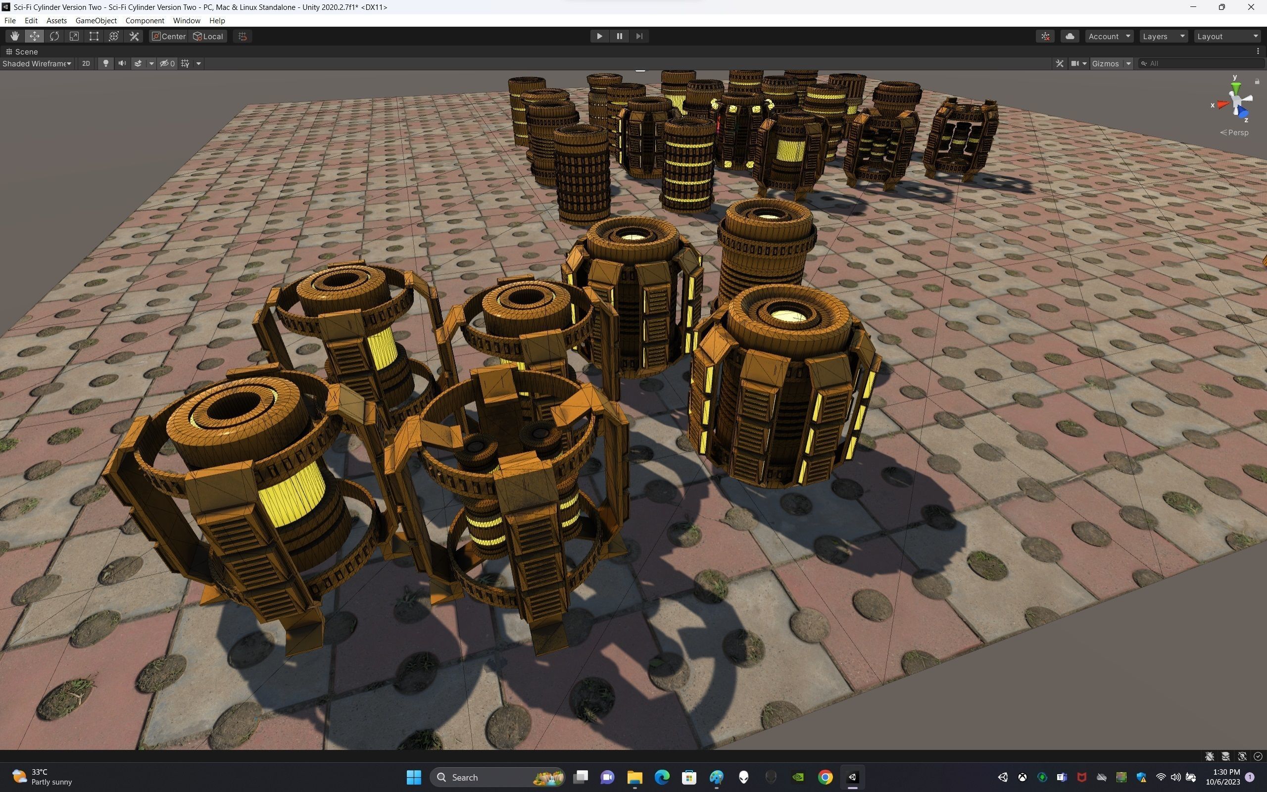 Sci-Fi Cylinder Version Two Low-poly 3D model_27