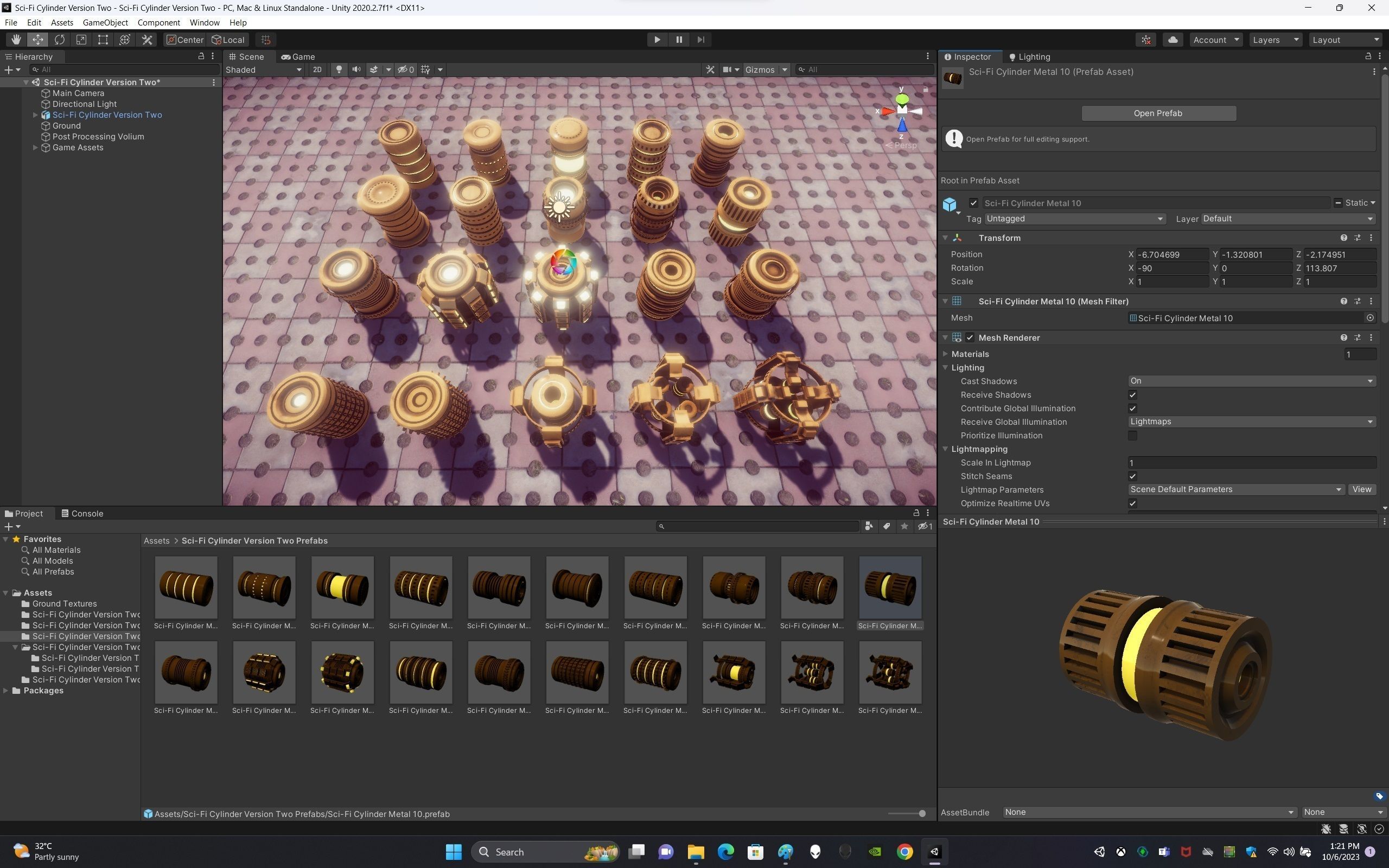 Sci-Fi Cylinder Version Two Low-poly 3D model_18