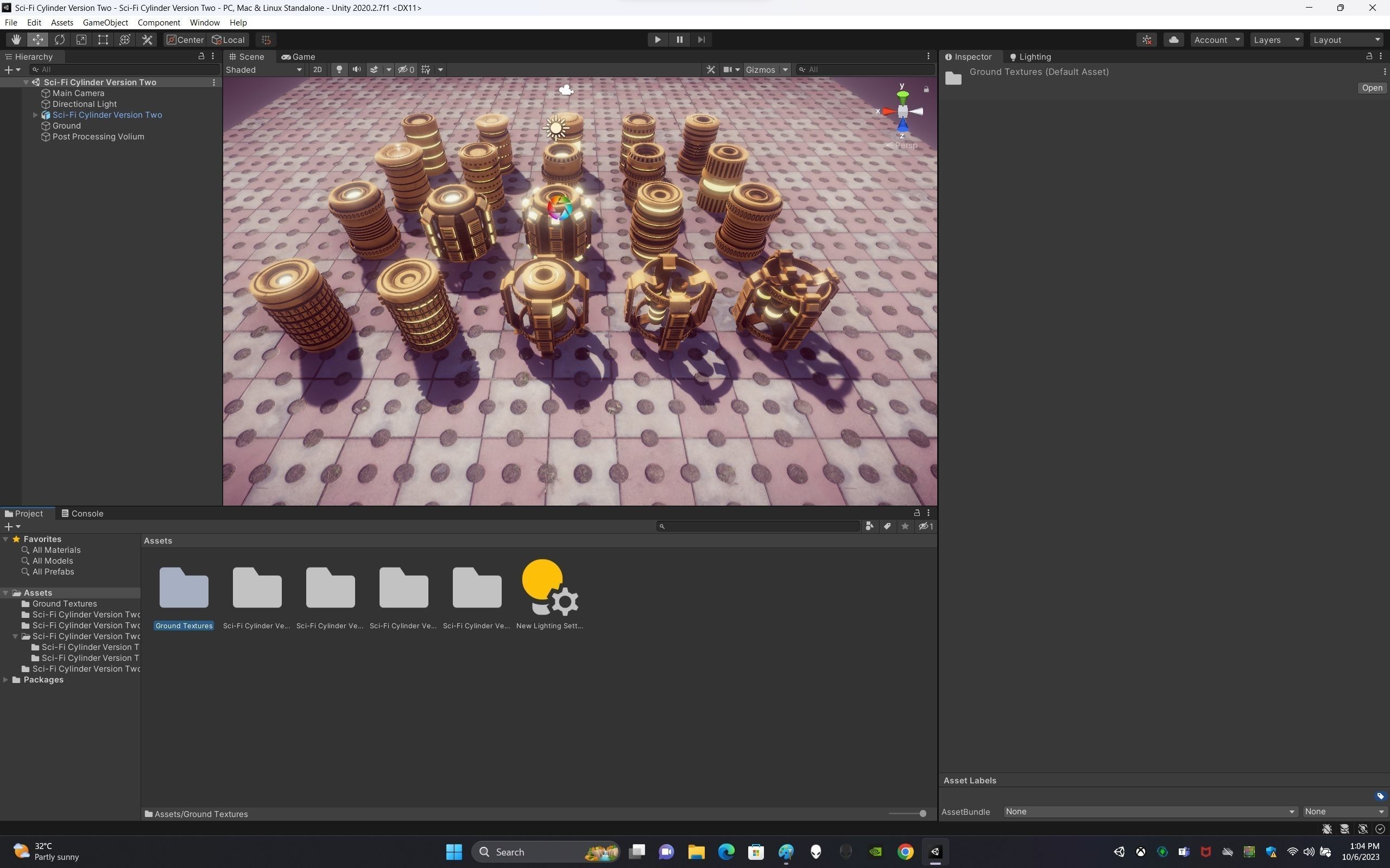 Sci-Fi Cylinder Version Two Low-poly 3D model_10