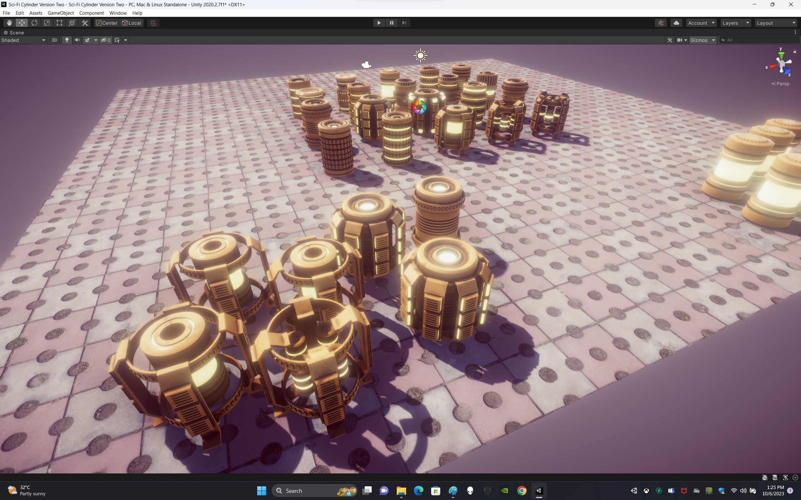 Sci-Fi Cylinder Version Two Low-poly 3D model_22