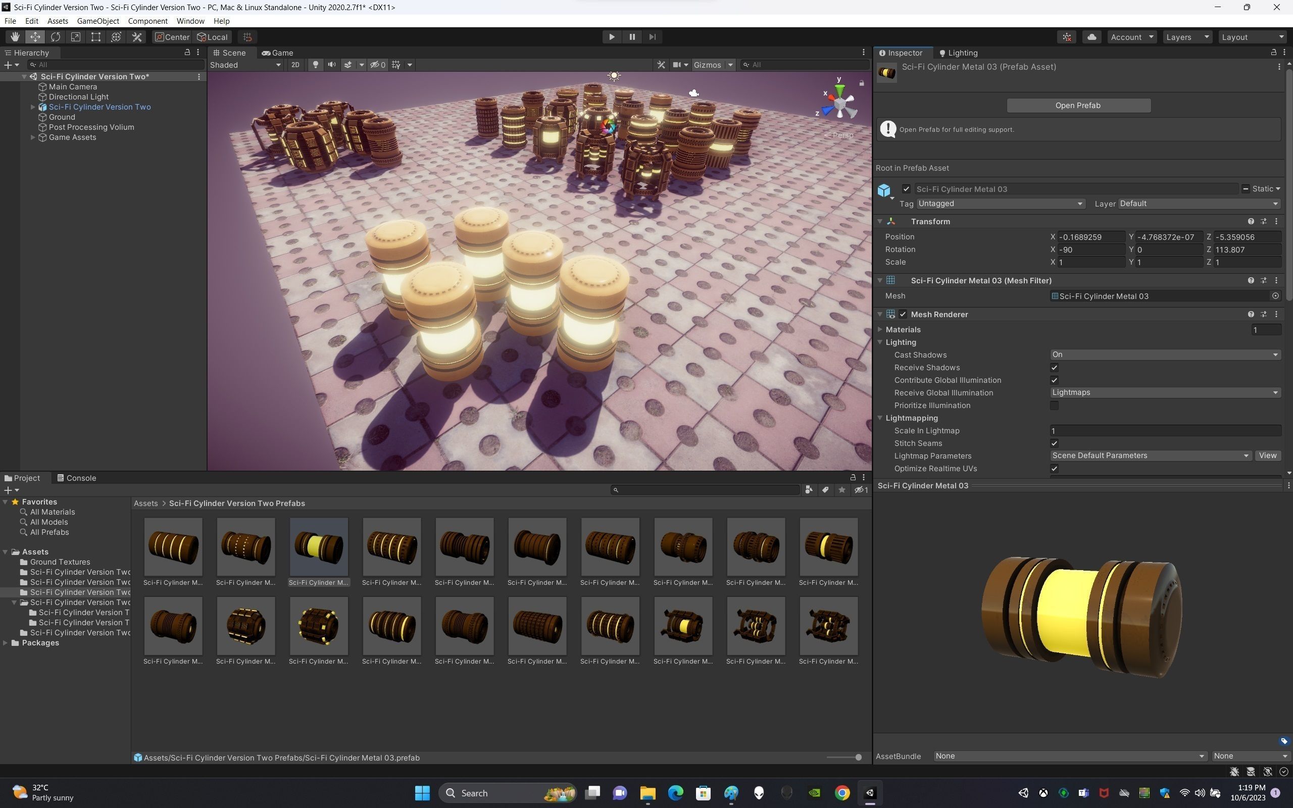 Sci-Fi Cylinder Version Two Low-poly 3D model_17
