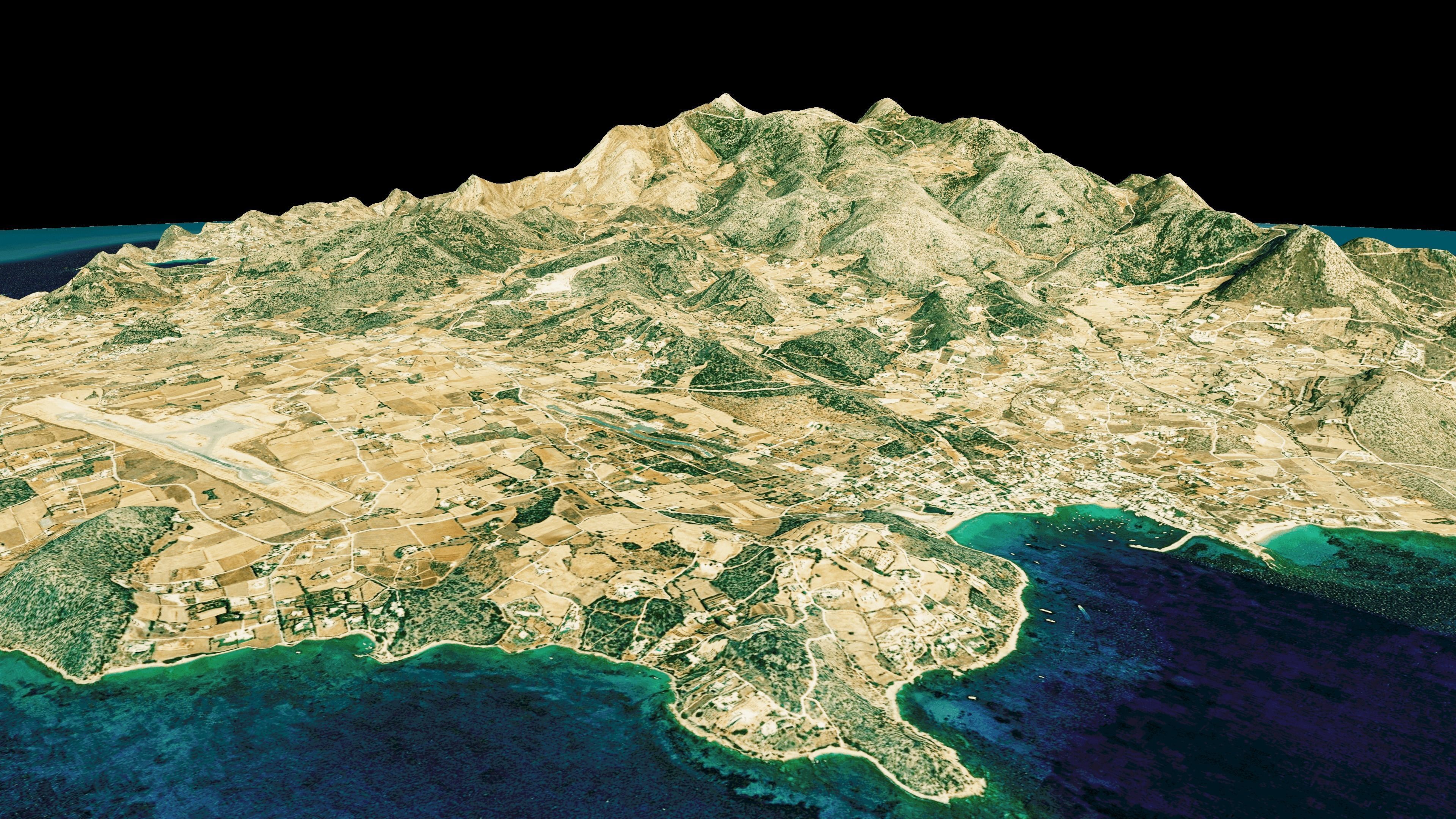 Paros island full 3d model terrain 3D model_3
