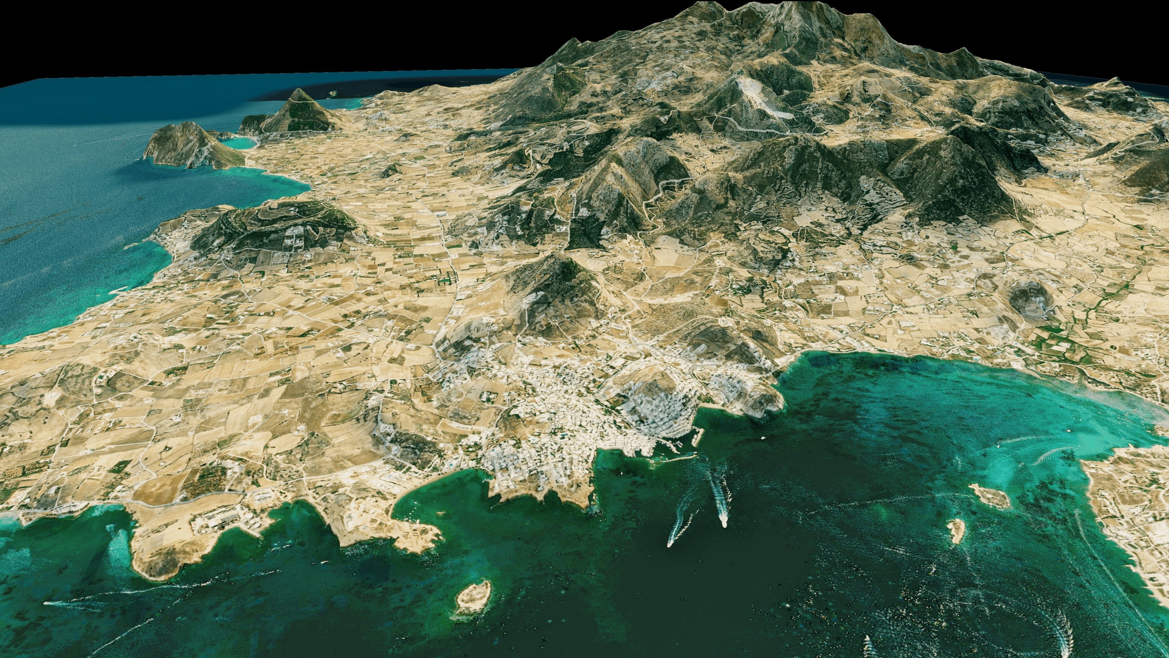 Paros island full 3d model terrain 3D model_9