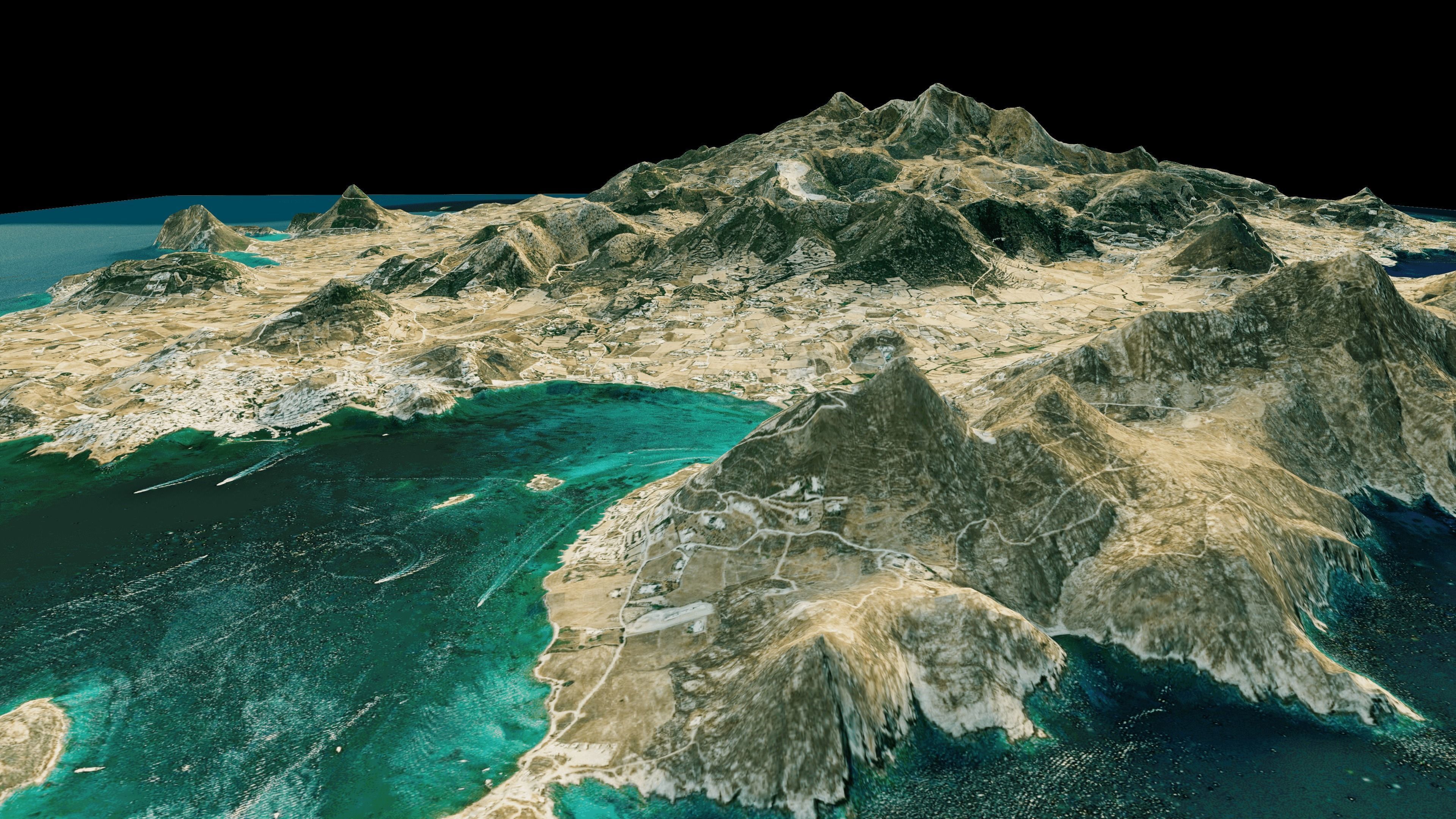 Paros island full 3d model terrain 3D model_5