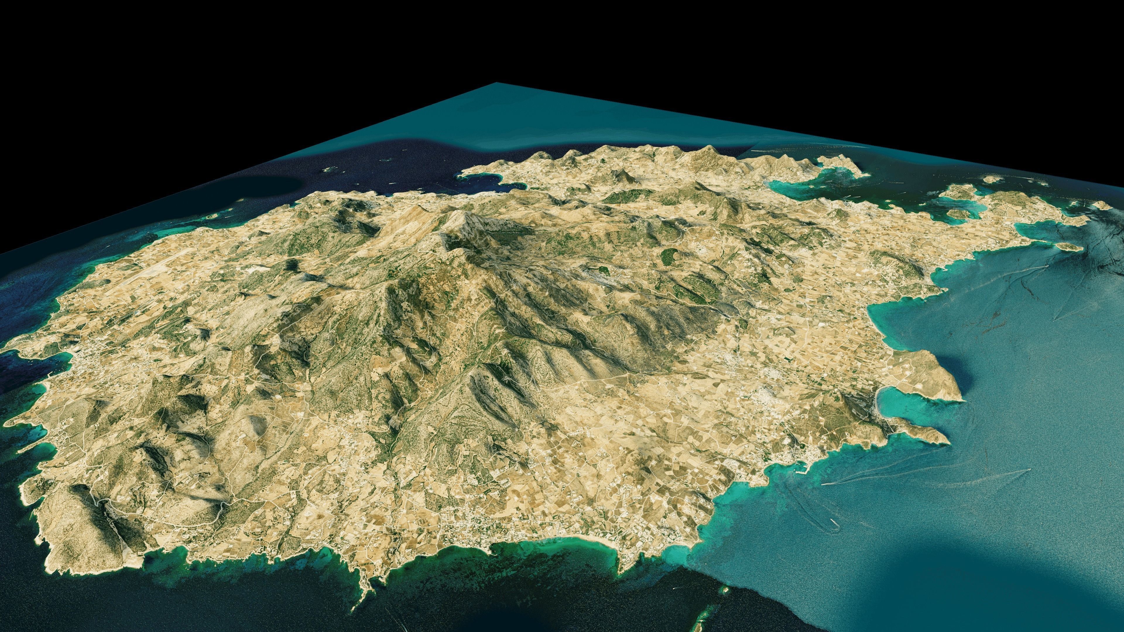 Paros island full 3d model terrain 3D model_6