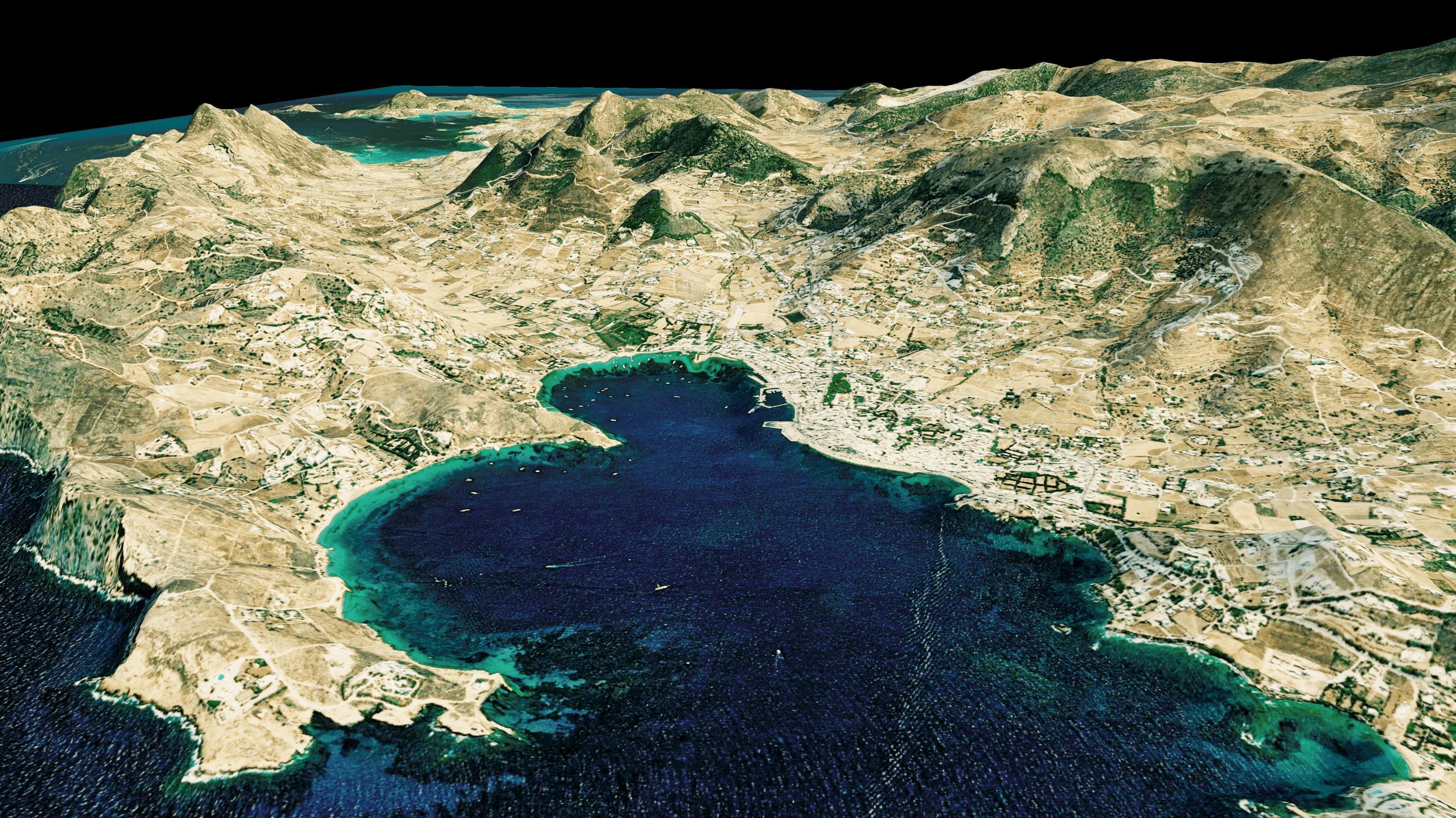 Paros island full 3d model terrain 3D model_11