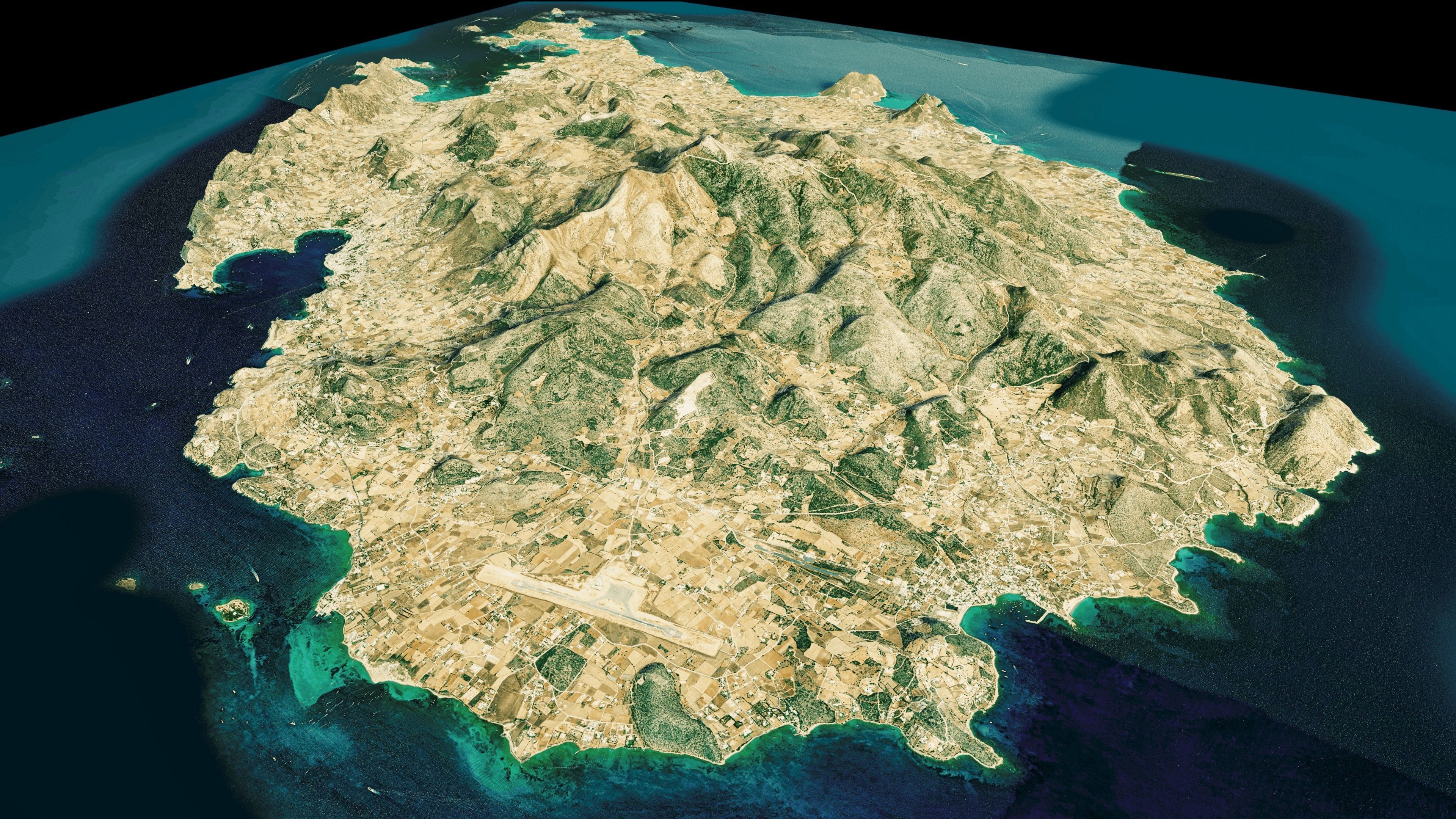 Paros island full 3d model terrain 3D model_10