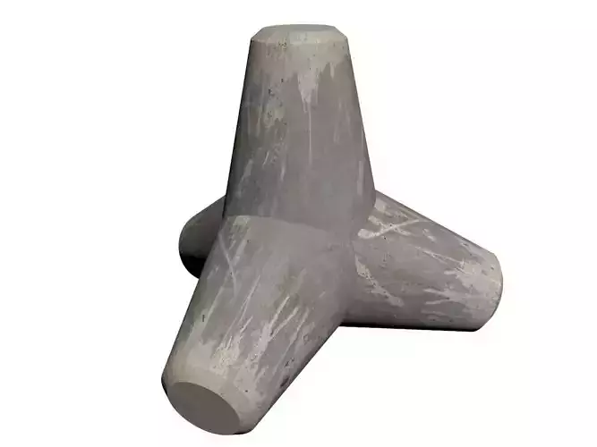 tripod block for protection against the sea 