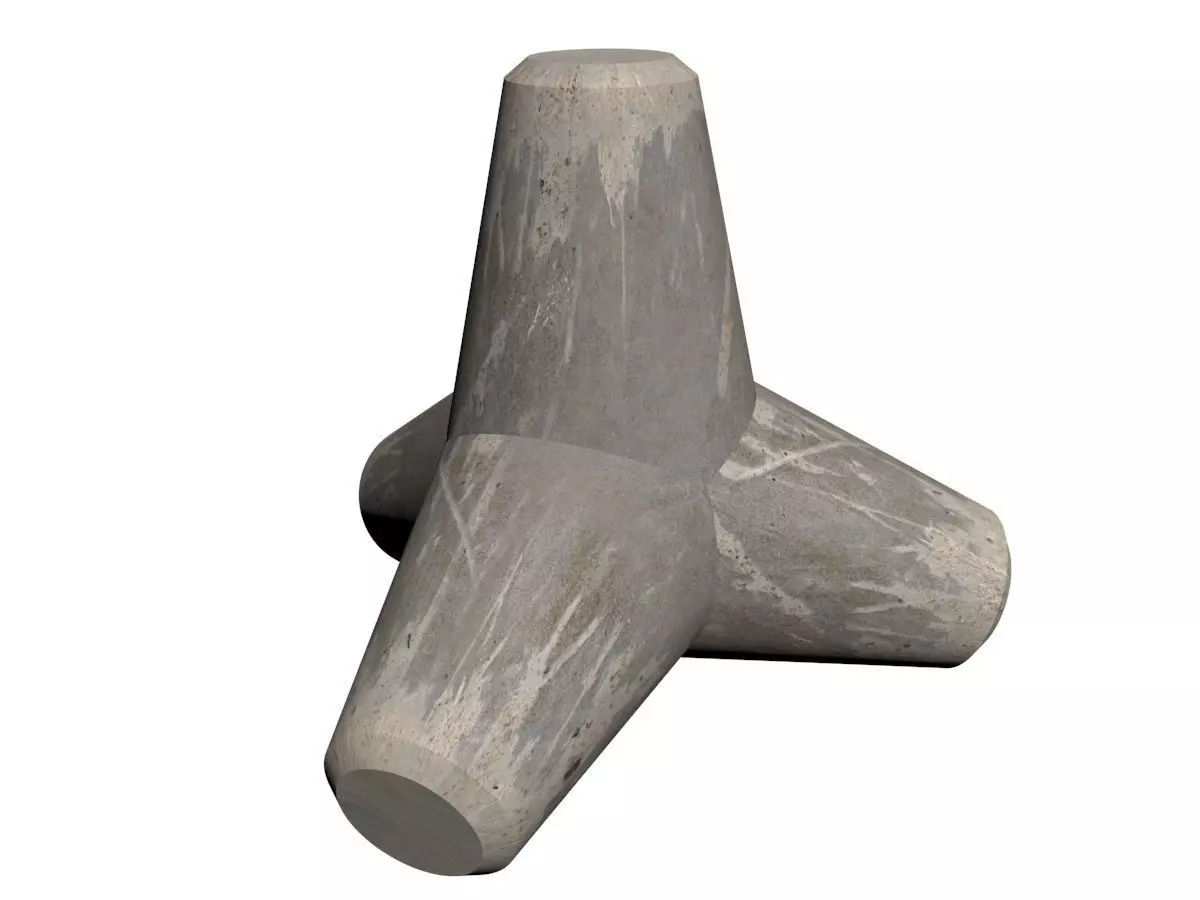 tripod block for protection against the sea  3D model_0