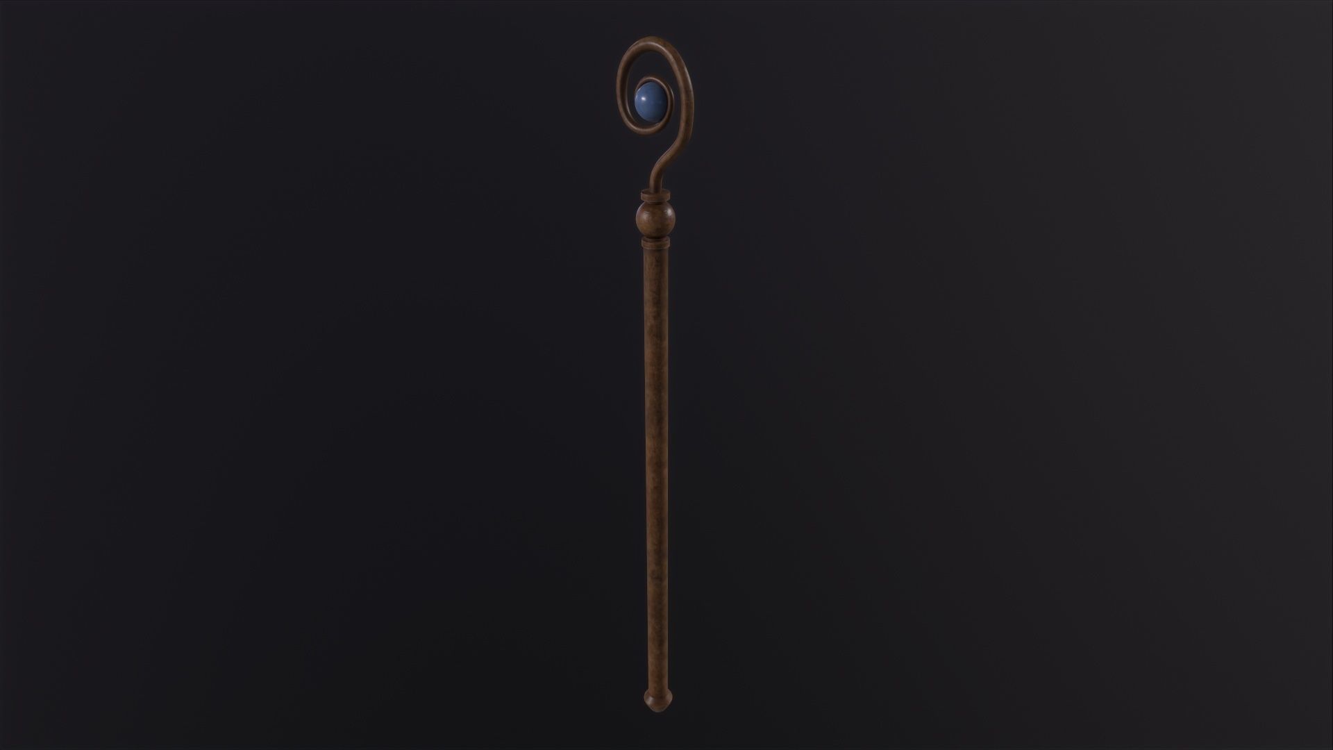 Medieval Staff 3D Model Low-poly 3D model_2