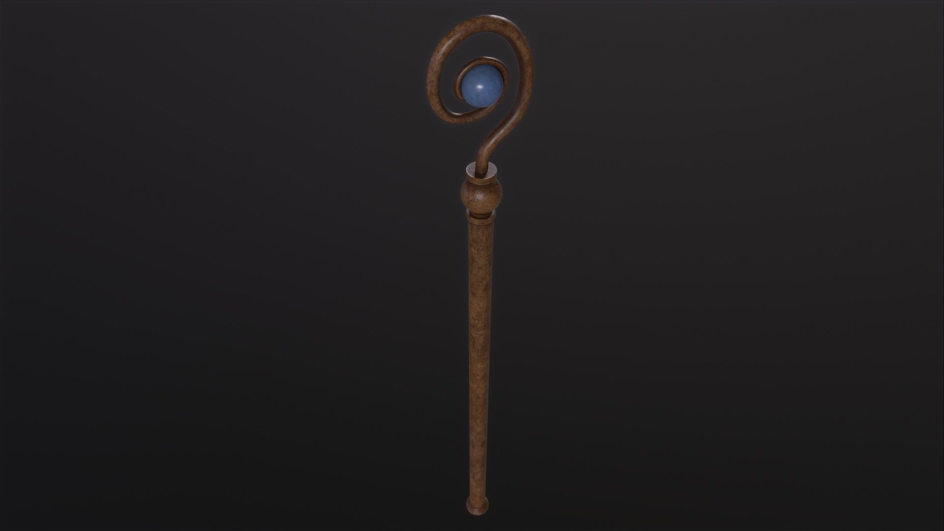 Medieval Staff 3D Model Low-poly 3D model_6