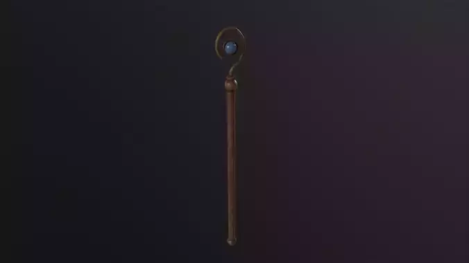 Medieval Staff 3D Model