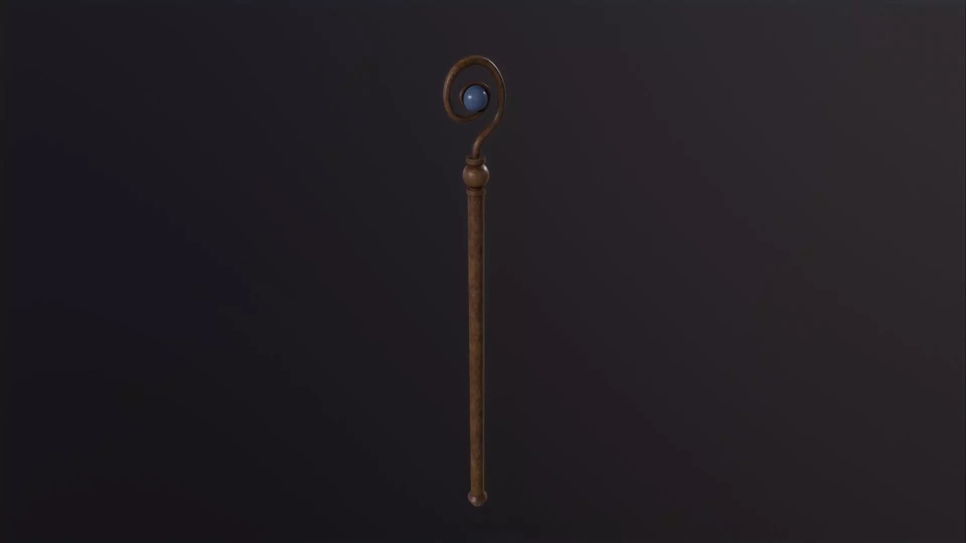 Medieval Staff 3D Model Low-poly 3D model_0