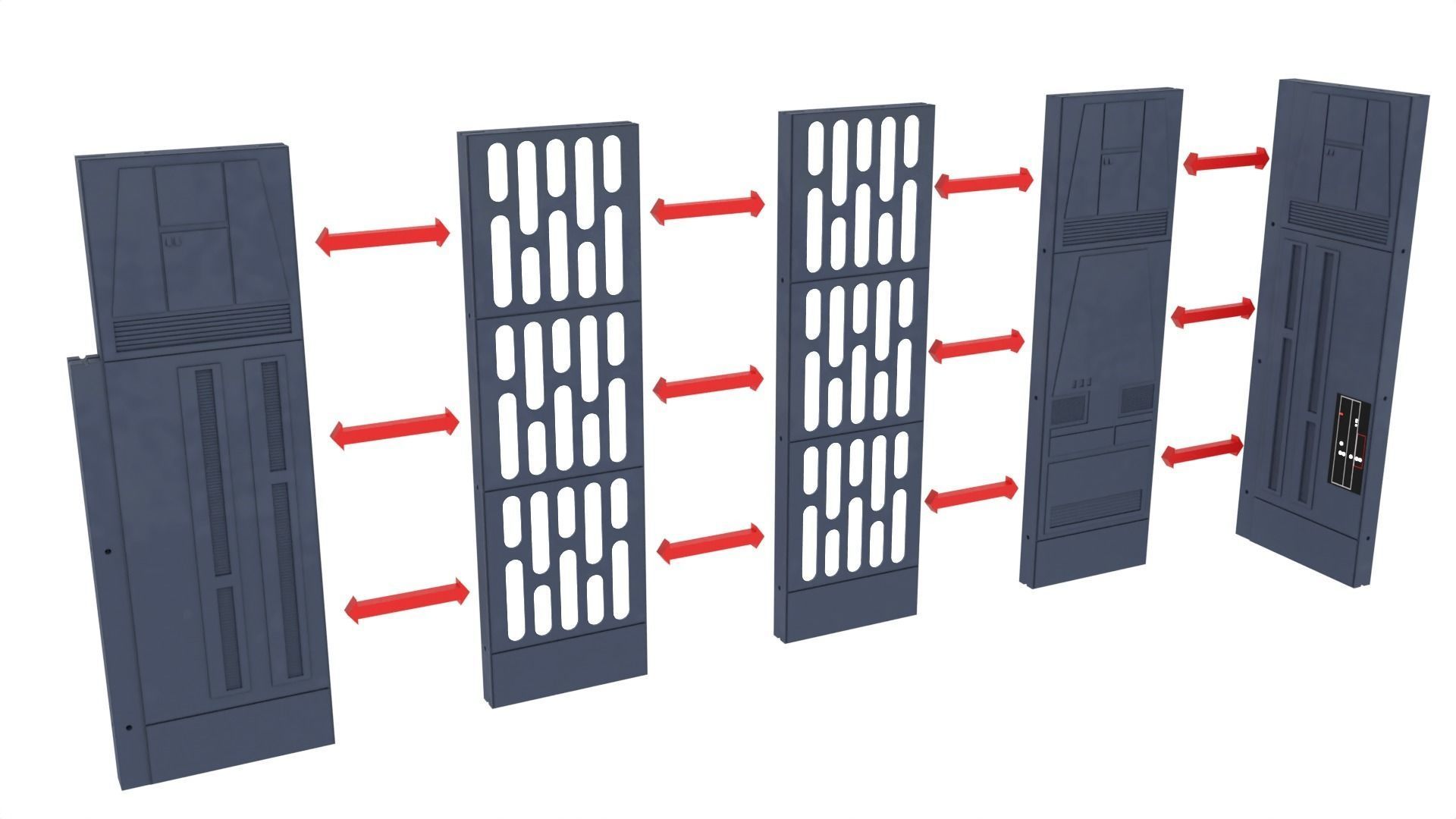 Set 1a - Death Star Vader vs Obi-Wan 1-6 scale Hottoys 3D Model Collection_38