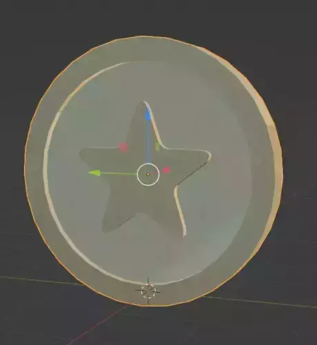 3d game coin asset poly