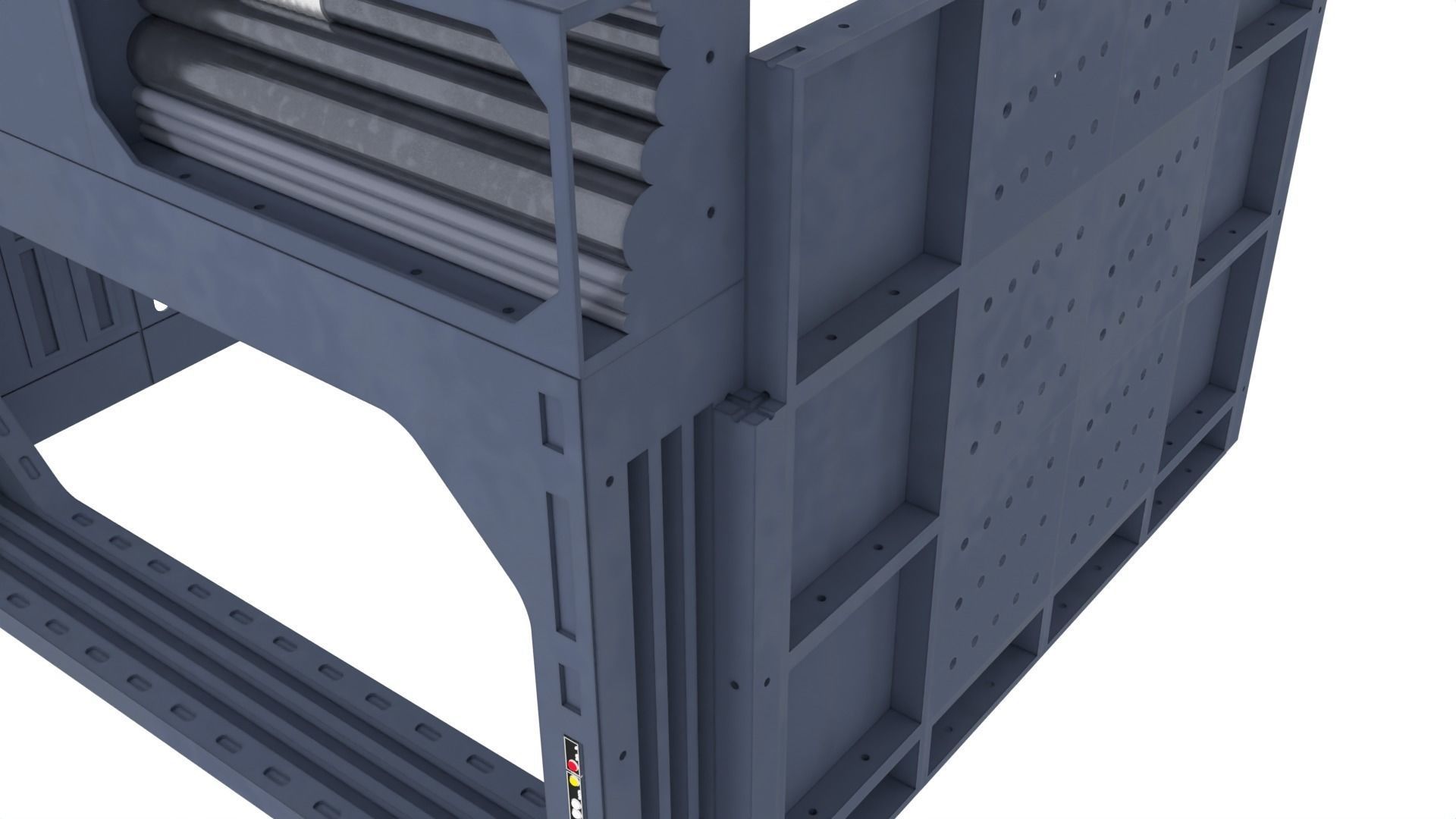 Set 1a - Death Star Vader vs Obi-Wan 1-12 scale Blackseries 3D Model Collection_32