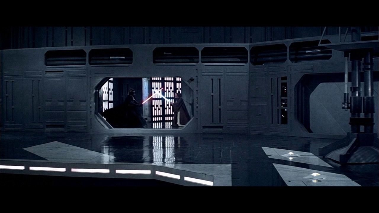 Set 1a - Death Star Vader vs Obi-Wan 1-12 scale Blackseries 3D Model Collection_9