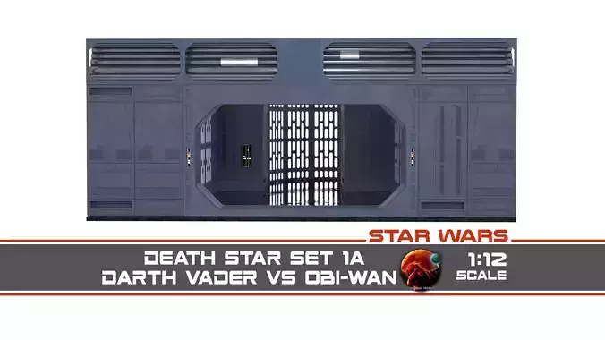 Set 1a - Death Star Vader vs Obi-Wan 1-12 scale Blackseries 3D Model Collection