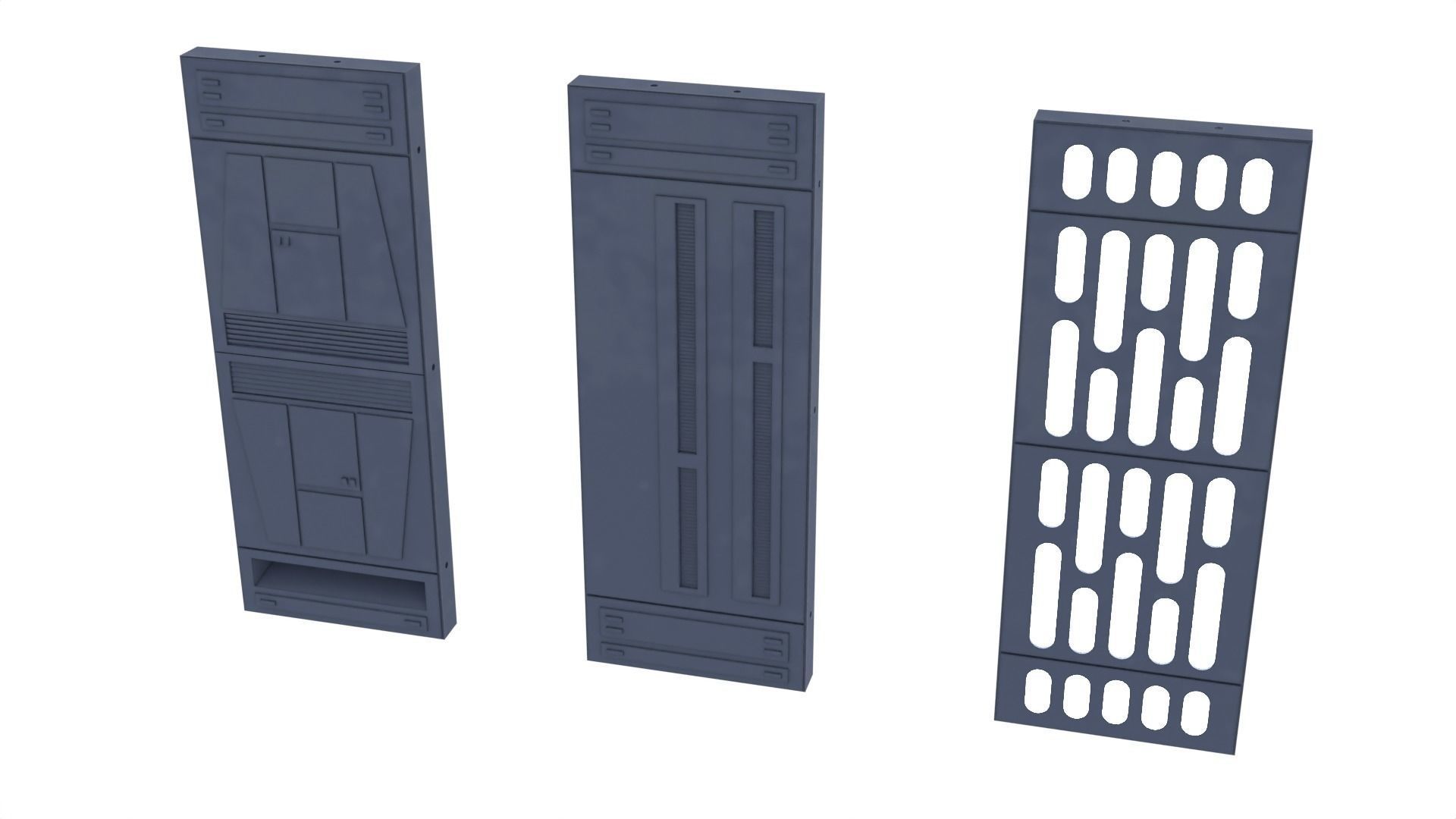 Set 1a - Death Star Vader vs Obi-Wan 1-12 scale Blackseries 3D Model Collection_38