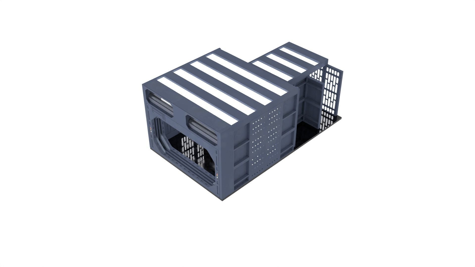 Set 1a - Death Star Vader vs Obi-Wan 1-12 scale Blackseries 3D Model Collection_17