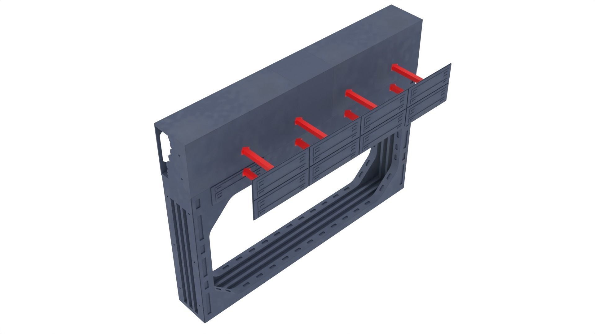 Set 1a - Death Star Vader vs Obi-Wan 1-12 scale Blackseries 3D Model Collection_27