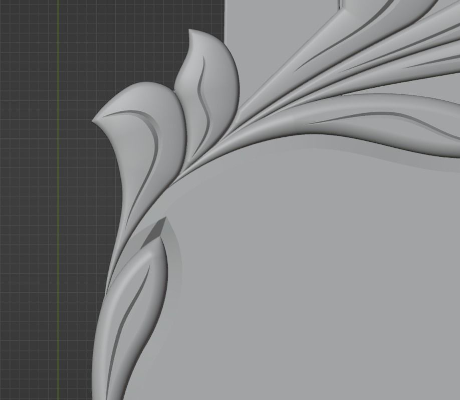 Cross circle swirls 3D print model_3