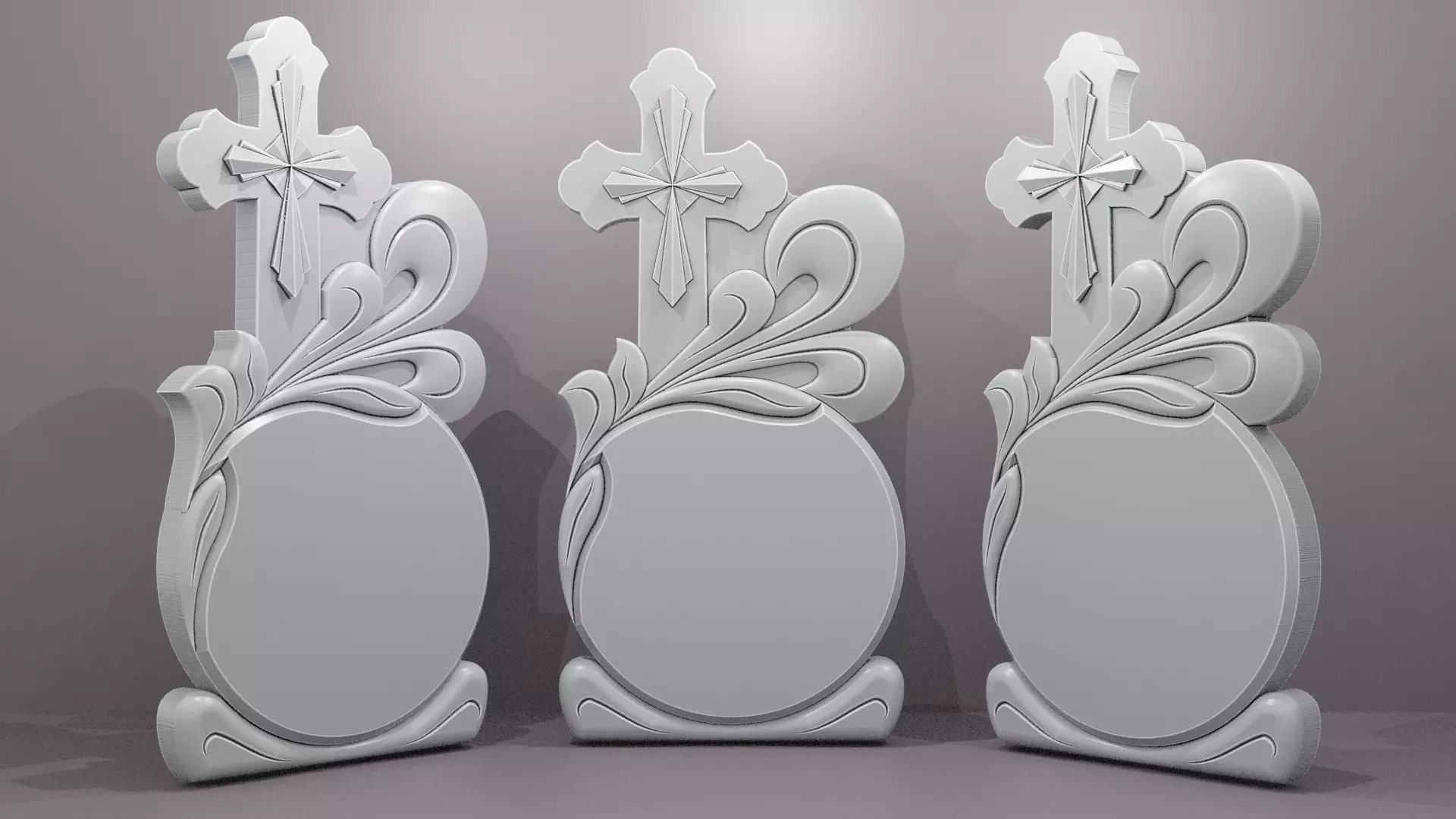 Cross circle swirls 3D print model_0