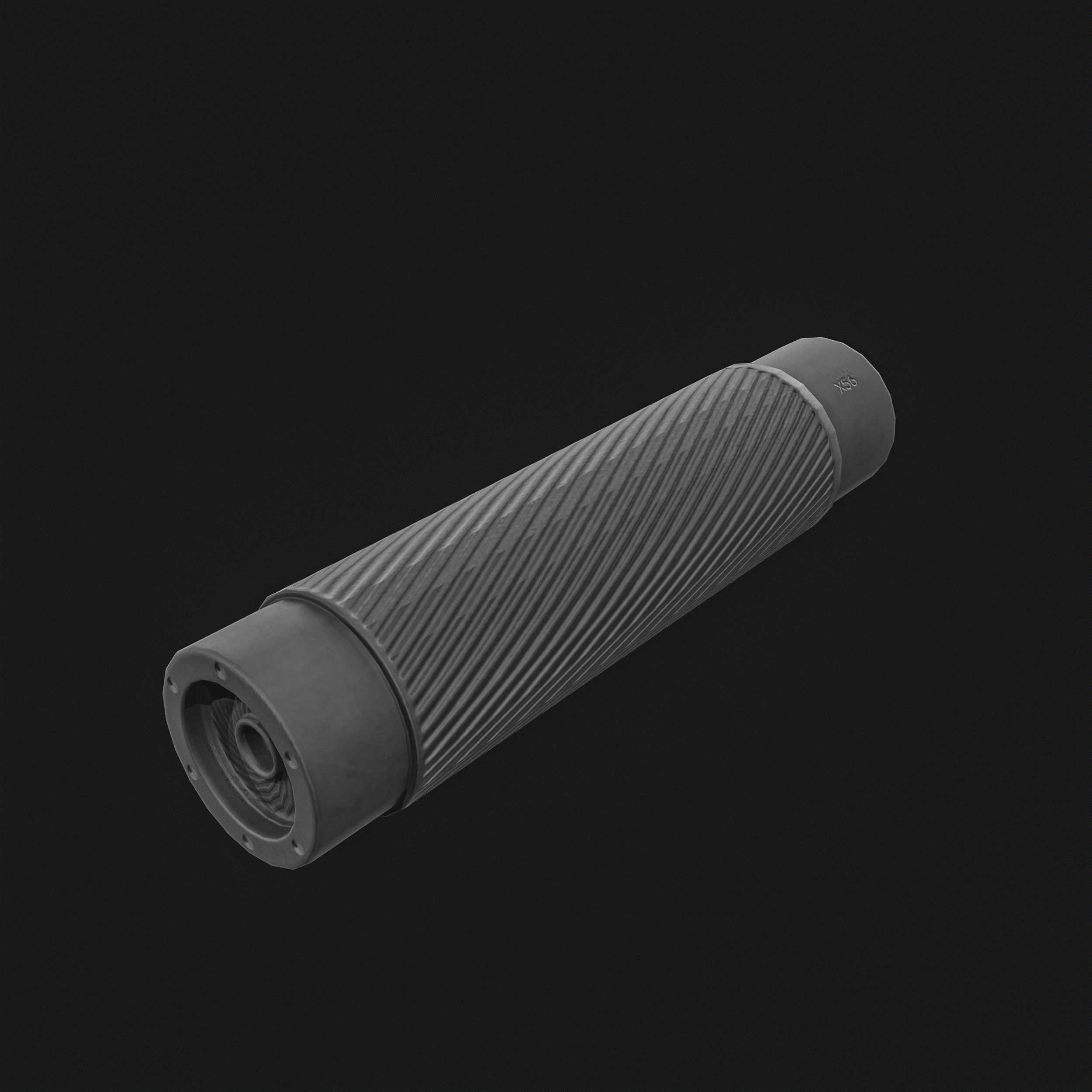 Steyr Aug   Assault Rifle   with Silencer Low-poly 3D model_19