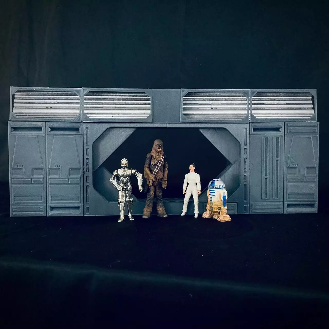 Set 1a - Death Star Vader vs Obi-Wan 1-18 scale Hasbro Kenner 3D Model Collection_54