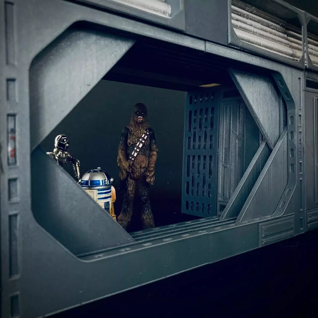 Set 1a - Death Star Vader vs Obi-Wan 1-18 scale Hasbro Kenner 3D Model Collection_56
