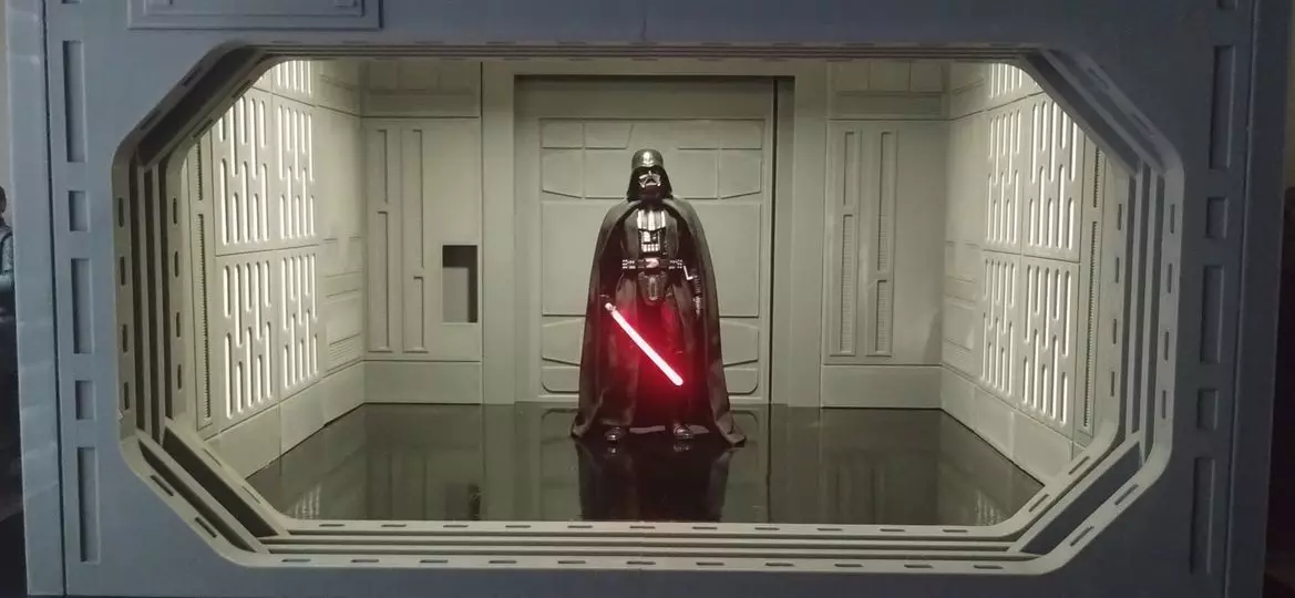 Set 1a - Death Star Vader vs Obi-Wan 1-18 scale Hasbro Kenner 3D Model Collection_50