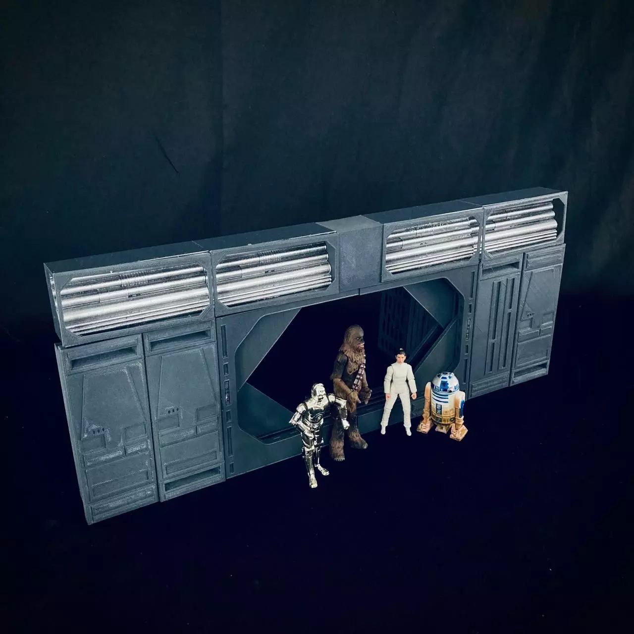 Set 1a - Death Star Vader vs Obi-Wan 1-18 scale Hasbro Kenner 3D Model Collection_55