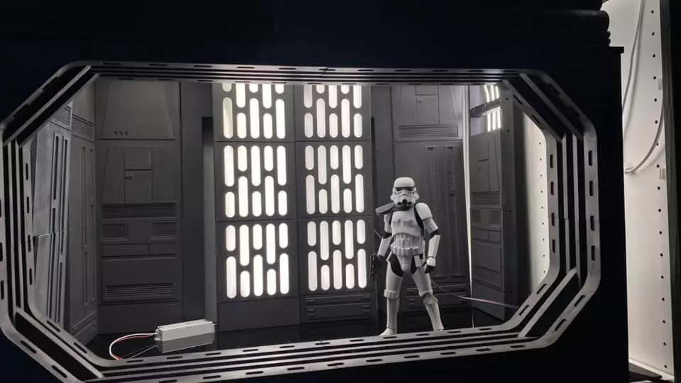 Set 1a - Death Star Vader vs Obi-Wan 1-18 scale Hasbro Kenner 3D Model Collection_49