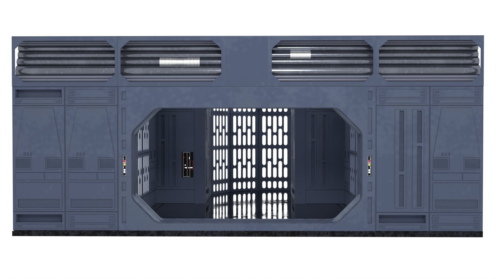 Set 1a - Death Star Vader vs Obi-Wan 1-18 scale Hasbro Kenner 3D Model Collection_2
