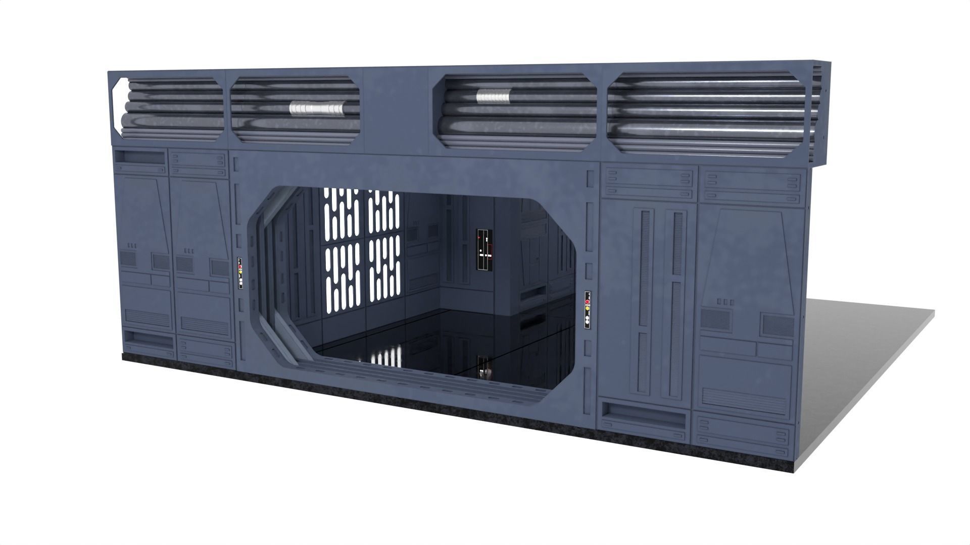 Set 1a - Death Star Vader vs Obi-Wan 1-18 scale Hasbro Kenner 3D Model Collection_1