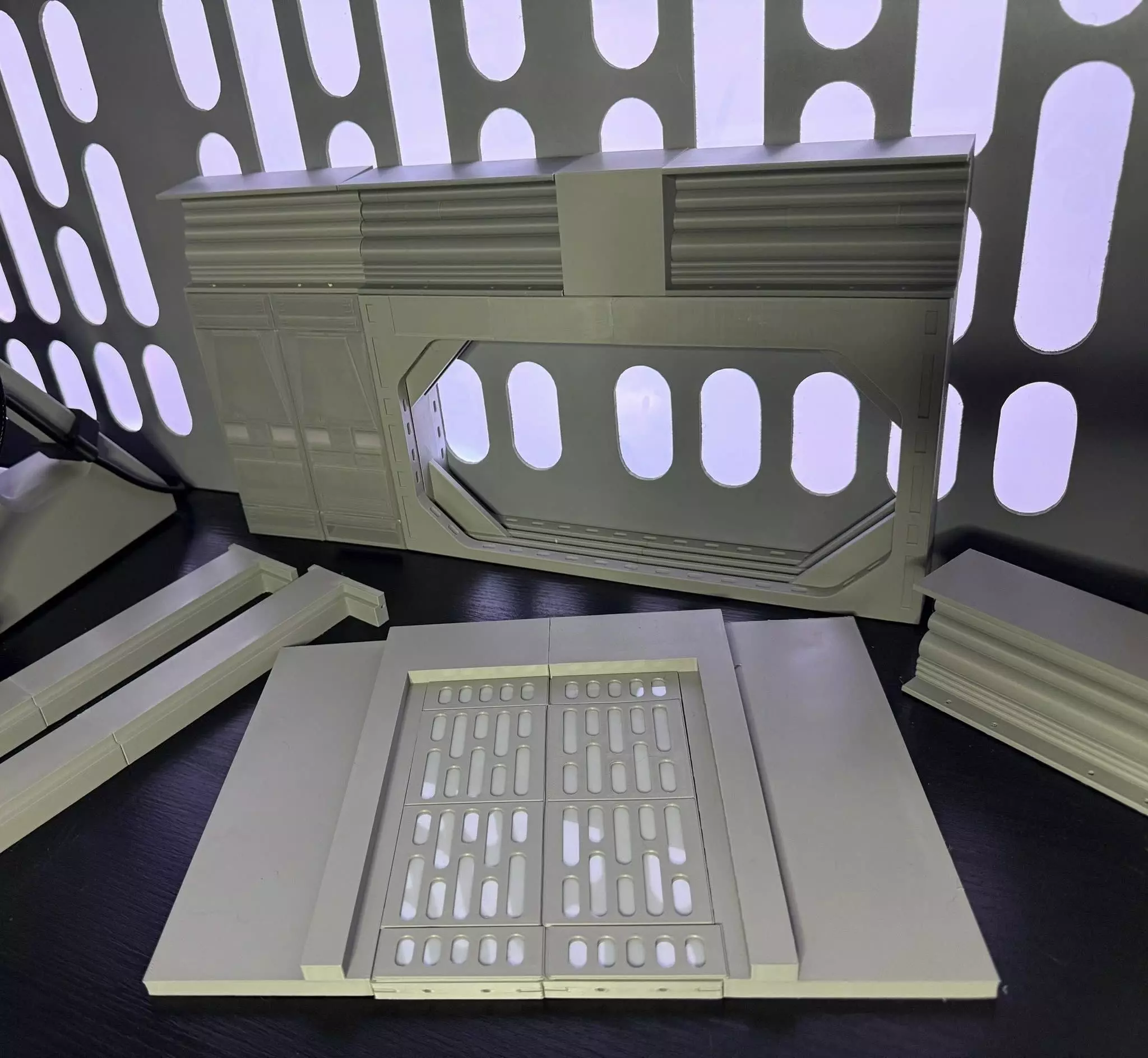 Set 1a - Death Star Vader vs Obi-Wan 1-18 scale Hasbro Kenner 3D Model Collection_61
