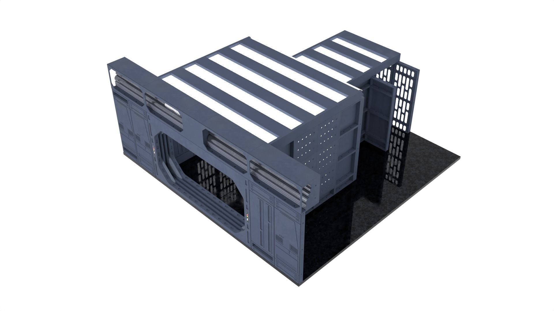 Set 1a - Death Star Vader vs Obi-Wan 1-18 scale Hasbro Kenner 3D Model Collection_19