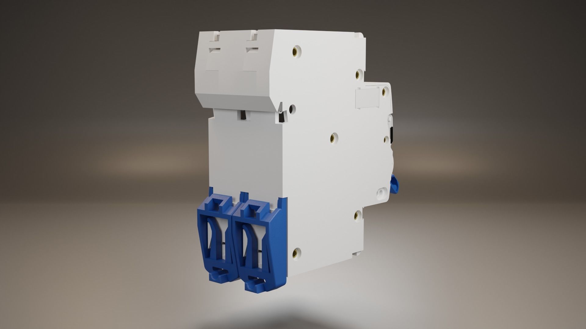 Electrical part 2pole Miniature Circuit Breaker 3D model_8