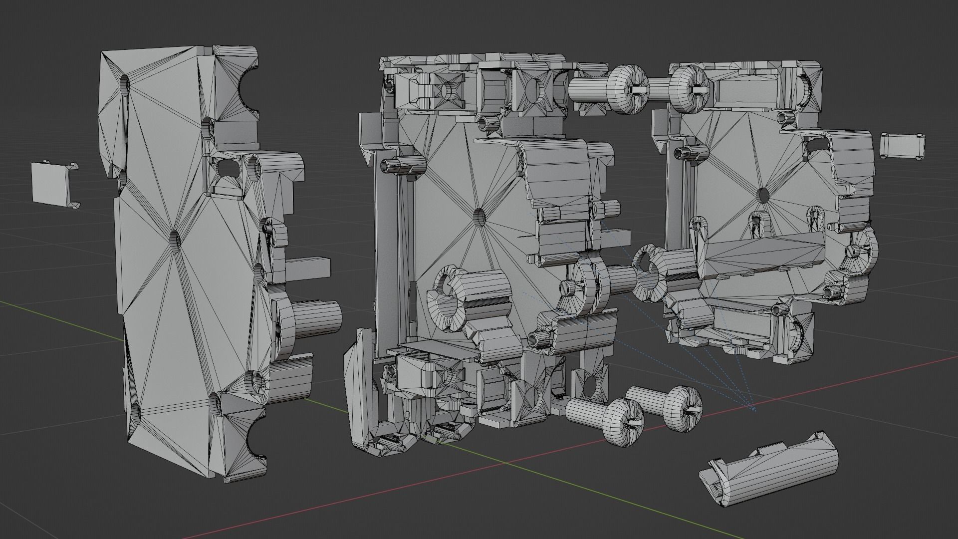 Electrical part 2pole Miniature Circuit Breaker 3D model_14